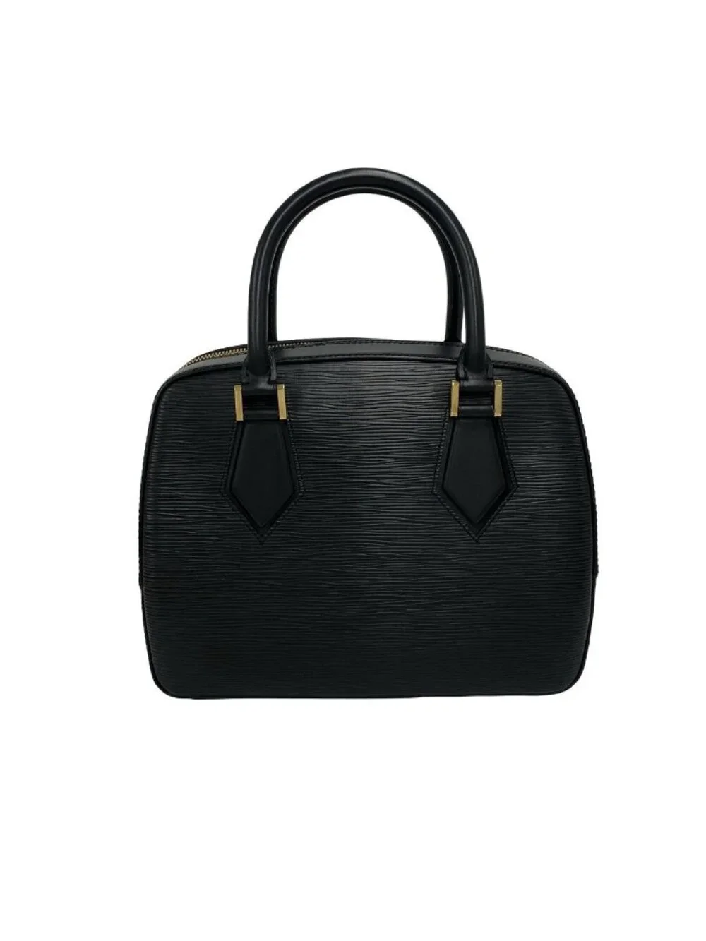 Louis Vuitton Vintage Blanc Epi Leather Boston Bag Noir